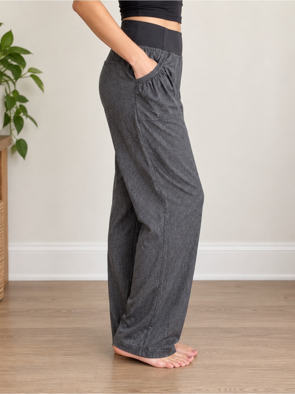 PrAna Summit Straight Leg Pants Charcoal Grey Heather Hiking Inseam 33" Large